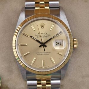 Rolex Datejust 16233 – 1990, Champagne Baton Dial